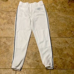 Mizuno Adult XL White Premier Pro Baseball Pants with Navy